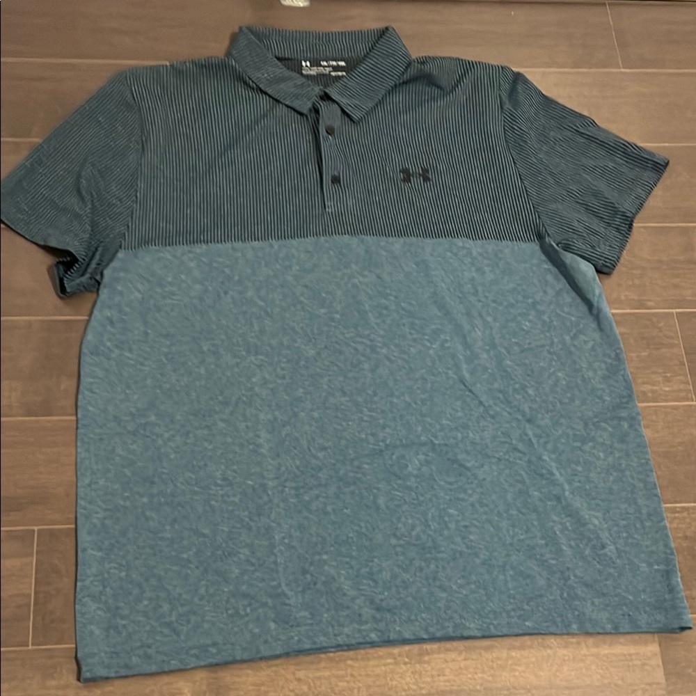 Under Armour Blue Polo Shirt Sporty Design